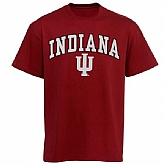 Indiana Hoosiers New Agenda Arch Over Logo WEM T-Shirt - Cardinal,baseball caps,new era cap wholesale,wholesale hats